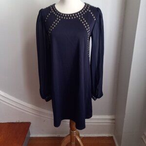 ATMOSPHERE FOR PRIMARK NAVY BLUE EMBELLISHED DRESS 10 NEW